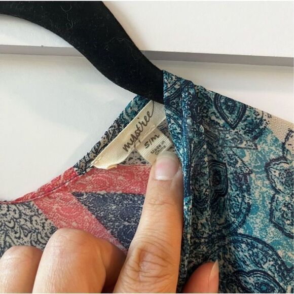 Mystree Embroidered Jagged Hem Paisley Oversized Kimono Size S/M Women’s - Picture 5 of 12